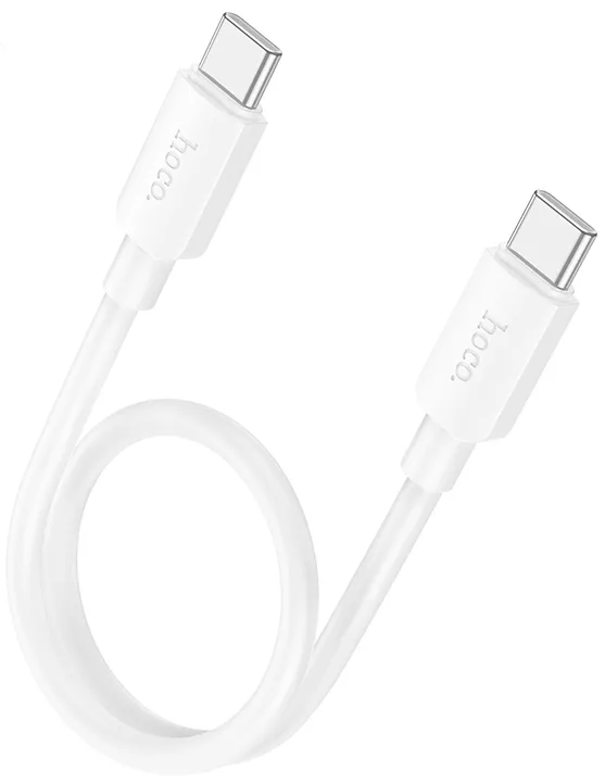 Кабель Hoco X96 Hyper USB Type-C - Type-C 60w 3a 0.25м PD cable White - фото 2