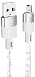 Кабель Hoco X99 Crystal Junction USB-A - micro USB 12w 2.4a 1м cable gray - фото Кабель Hoco X99 Crystal Junction USB-A - micro USB 12w 2.4a 1м cable gray