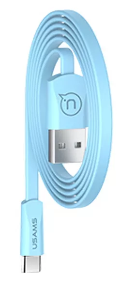 Кабель Usams US-SJ200 USB-A - Type-C 12w 2.4a 1.2м cable Blue - фото 2