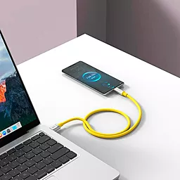 Кабель XO NB251 USB-A - Type-C 30w 6a 1м cable yellow - мініатюра 2