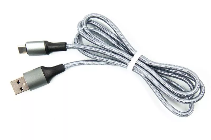 Кабель Dengos USB-A - Type-C 12w 2.4a 1м cable Grey (NTK-TC-MT-Grey) - фото 1