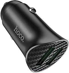 Автомобильное зарядное устройство с быстрой зарядкой Hoco Z39 Farsighted 18W 3.4A + Lightning Cable Black - миниатюра 9