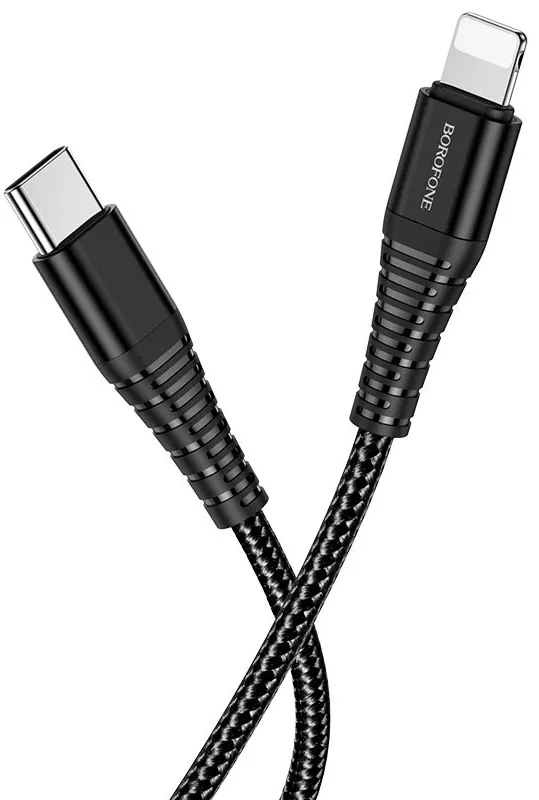 Кабель Borofone BU27 USB Type-C - Lightning 20w 3a 1.2м PD сable Black - фото 3