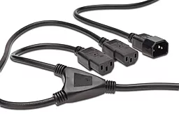 Кабель питания C14 - 2xC13 1.7m black (AK-440400-017-S) Digitus - фото Кабель питания C14 - 2xC13 1.7m black (AK-440400-017-S) Digitus