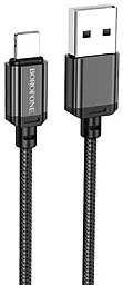 Кабель Borofone BX87 Sharp USB-A - Lightning 12w 2.4a 2м cable Black - фото Кабель Borofone BX87 Sharp USB-A - Lightning 12w 2.4a 2м cable Black