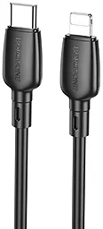 Кабель Borofone BX93 USB Type-C - Lightning 20w 3a 1м PD сable Black - фото Кабель Borofone BX93 USB Type-C - Lightning 20w 3a 1м PD сable Black