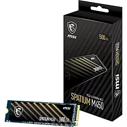 Накопичувач SSD MSI Spatium M450 500GB M.2 NVMe (S78-440K220-P83) - фото Накопичувач SSD MSI Spatium M450 500GB M.2 NVMe (S78-440K220-P83)