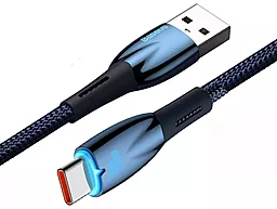Кабель USB Baseus Glimmer Series Fast Charging Data 100w 5a 2m USB Type-C cable blue (CADH000503) - миниатюра 5