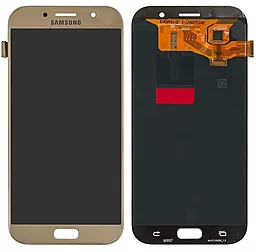 Дисплей Samsung Galaxy A7 A720 2017 с тачскрином, (TFT), Gold