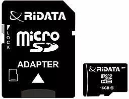 Карта памяти Ridata microSDHC 16GB Class 10 + SD-адаптер (FF953659)