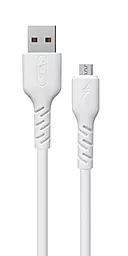Кабель SkyDolphin S07V High Elastic Line USB-A - micro USB 12w 2.4a 1м cable White - фото Кабель SkyDolphin S07V High Elastic Line USB-A - micro USB 12w 2.4a 1м cable White
