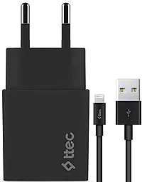 Сетевое зарядное устройство Ttec SmartCharger 10.5W 2.1A USB-A + Lightning Cable Black (2SCS20LS)