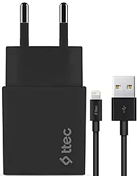 Сетевое зарядное устройство Ttec 2.1a home charger + Lightning cable black (2SCS20LS) - фото Сетевое зарядное устройство Ttec 2.1a home charger + Lightning cable black (2SCS20LS)