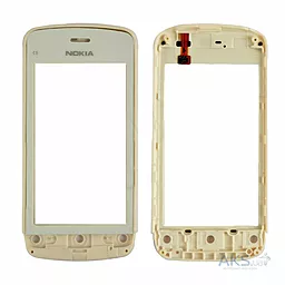 Сенсор (тачскрин) Nokia C5-03, C5-06 with frame (original) White - фото Сенсор (тачскрин) Nokia C5-03, C5-06 with frame (original) White