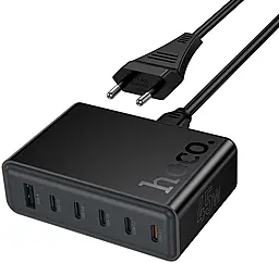 Сетевое зарядное устройство Hoco C150A 45w PD 5xUSB-C/USB-A ports charger black - фото Сетевое зарядное устройство Hoco C150A 45w PD 5xUSB-C/USB-A ports charger black