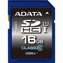 Карта памяти ADATA SDHC 16GB Class 10 UHS-1 U1 (ASDH16GUICL10-R)