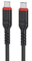 Кабель Hoco X59 Victory USB Type-C - Type-C 60w 3a 1м PD cable Black - фото Кабель Hoco X59 Victory USB Type-C - Type-C 60w 3a 1м PD cable Black