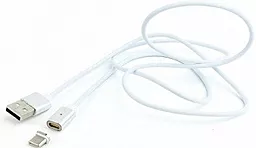 Кабель Cablexpert Magnetic USB-A - micro USB 12w 2.4a 1м cable White (CC-USB2-AMmUMM-1M)