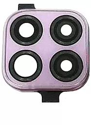 Стекло камеры Huawei P40 Lite / Nova 6 SE / Nova 7i с рамкой Pink
