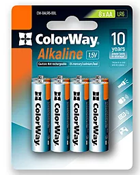 Батарейки ColorWay Alkaline Power AA/LR06 8шт