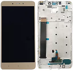 Дисплей Xiaomi Redmi Note 4 MediaTek с тачскрином и рамкой, Gold - фото Дисплей Xiaomi Redmi Note 4 MediaTek с тачскрином и рамкой, Gold