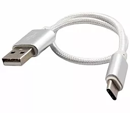 Кабель USB Dengos USB Type-C Cable 0.25м White