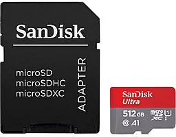 Карта пам'яті SanDisk microSDXC Ultra 512GB UHS-I A1 Class 10 + SD-adapter (SDSQUAC-512G-GN6MA)