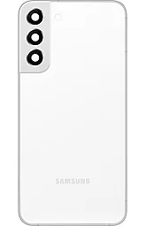 Задняя крышка корпуса Samsung Galaxy S22 5G S901 со стеклом камеры Phantom White - фото Задняя крышка корпуса Samsung Galaxy S22 5G S901 со стеклом камеры Phantom White