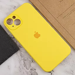 Чехол Silicone Case Full Camera для Apple IPhone 13 Yellow - миниатюра 3