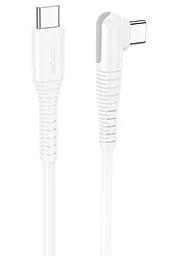 Кабель USB PD Borofone BX105 Corriente 60w 3a USB Type-C - Type-C cable white