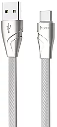Кабель Hoco U57 Twisting USB-A - Type-C 12w 2.4a 1.2м cable Gray - фото Кабель Hoco U57 Twisting USB-A - Type-C 12w 2.4a 1.2м cable Gray