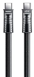 Кабель Remax C29 Yoso Zinc Alloy USB Type-C - Type-C 65w 3.25a 0.3м PD cable Black - фото Кабель Remax C29 Yoso Zinc Alloy USB Type-C - Type-C 65w 3.25a 0.3м PD cable Black
