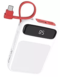 Повербанк Hoco J40 Powerful 10000 mAh (с кабелем Micro-USB) White - фото Повербанк Hoco J40 Powerful 10000 mAh (с кабелем Micro-USB) White