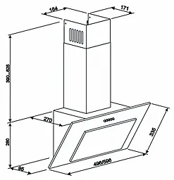 Airvent/slop ELEYUS VERTICAL 470 60 WH - миниатюра 6 Airvent/slop ELEYUS VERTICAL 470 60 WH - миниатюра 6