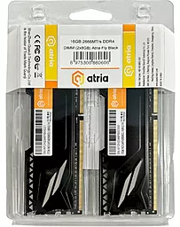 Оперативна пам'ять ATRIA 16 GB (2x8GB) DDR4 2666 MHz Fly Black (UAT42666CL19BK2/16) - мініатюра 3