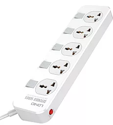 Сетевой фильтр (удлинитель) LDNio SC5006 Universal Outlet 2500W белый - фото Сетевой фильтр (удлинитель) LDNio SC5006 Universal Outlet 2500W белый