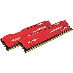 Оперативная память Kingston DDR4 32GB (2x16GB) 2400 MHz HyperX Fury RED (HX424C15FRK2/32) - миниатюра 2