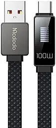 Кабель McDodo LED Display USB-A - Type-C 100w 6a 1.2м cable Black (CA-4980) - миниатюра 2 Кабель McDodo LED Display USB-A - Type-C 100w 6a 1.2м cable Black (CA-4980) - миниатюра 2