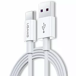 Кабель Usams U44 Fast Charging USB-A - Type-C 25w 5a 1.2м cable White - фото Кабель Usams U44 Fast Charging USB-A - Type-C 25w 5a 1.2м cable White