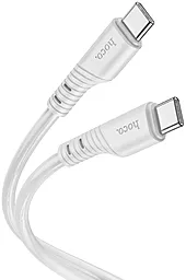 Кабель Hoco X97 Crystal Silicone USB Type-C - Type-C 60w 3a 1м PD cable light Gray - миниатюра 2
