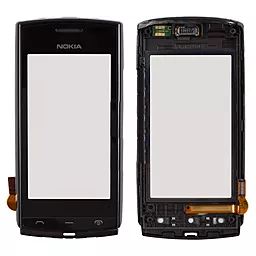 Сенсор (тачскрин) Nokia 500 with frame Black - фото Сенсор (тачскрин) Nokia 500 with frame Black
