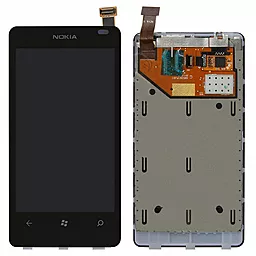 Дисплей Nokia Lumia 800 с тачскрином и рамкой, оригинал, Black - фото Дисплей Nokia Lumia 800 с тачскрином и рамкой, оригинал, Black