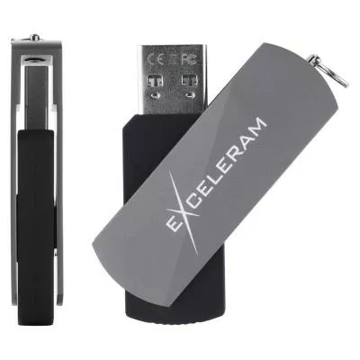 Флешка Exceleram 8GB P2 Series USB 2.0 (EXP2U2GB08) Gray - фото 5