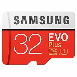 Карта памяти Samsung microSDHC 32GB EVO Plus Class 10 UHS-I U1 + SD-адаптер (MB-MC32GA/RU) - миниатюра 2
