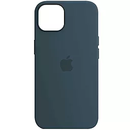 Чехол Epik Silicone case (AAA) full with Magsafe and Animation для Apple iPhone 13 (6.1") Синий / Abyss Blue