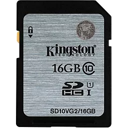 Карта памяти Kingston SDHC 16GB Class10 UHS-I U1 (SD10VG2/16GB)