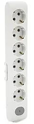 Колодка для удлинителя Viko Multi-Let 3500w 16a 6 розеток с выключателем белая (90118600) - фото Колодка для удлинителя Viko Multi-Let 3500w 16a 6 розеток с выключателем белая (90118600)