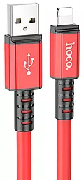 Кабель Hoco X85 Strength USB-A - Lightning 12w 2.4a 1м cable Red - фото Кабель Hoco X85 Strength USB-A - Lightning 12w 2.4a 1м cable Red