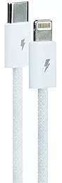 Кабель FLYCDI FLK006 USB Type-C - Lightning 25w 3a 1м PD сable White - фото Кабель FLYCDI FLK006 USB Type-C - Lightning 25w 3a 1м PD сable White