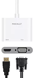 Відео перехідник (адаптер) Macally USB Type-C - HDMI/VGA Adapter Series White (UCVH4K) - мініатюра 3